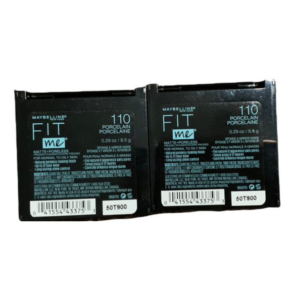 2 PACK Maybelline NY Fit Me Matte + Poreless Powder Makeup Porcelain 0.29 Oz - Picture 2 of 3